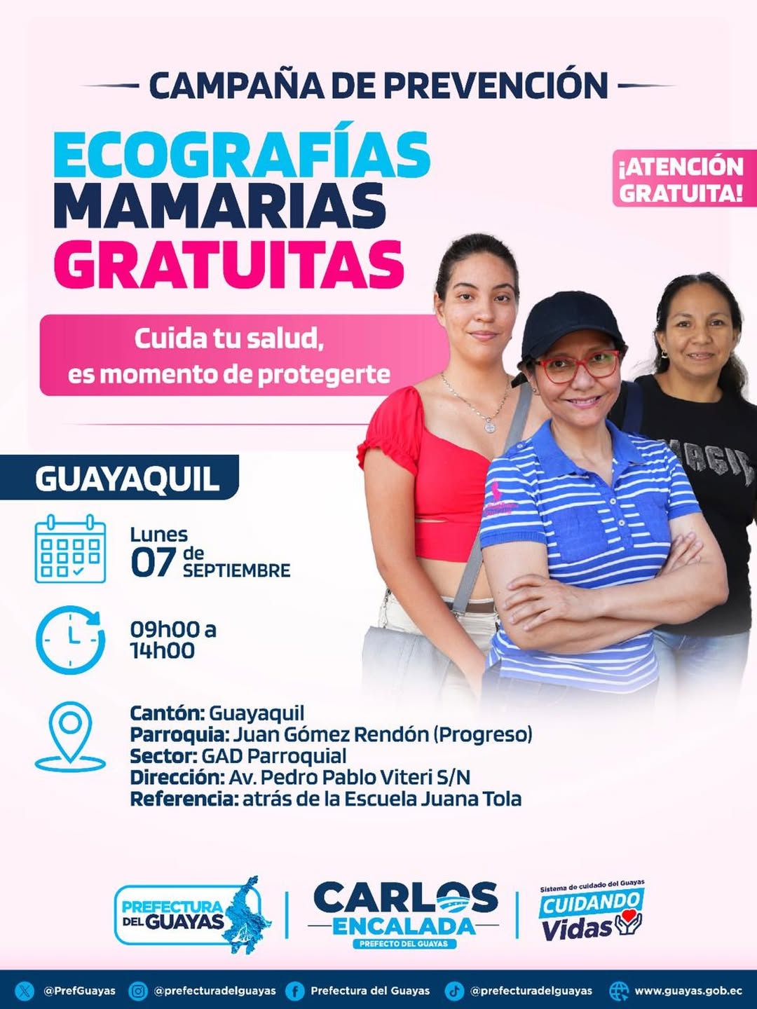 Jornada gratuita de ecografías mamarias llega a Progreso el 7 de septiembre